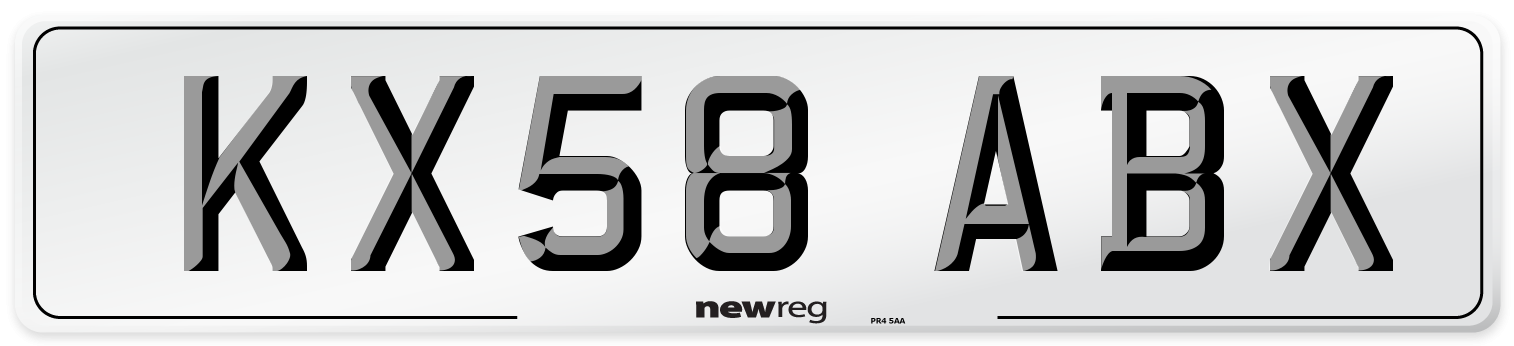 KX58 ABX Number Plate from New Reg